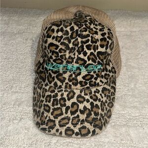 Leopard Print Cap with Mesh Back
